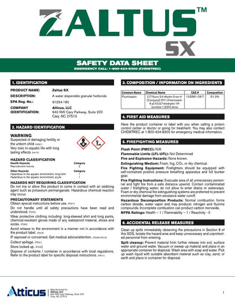 Flumioxazin Herbicide | Zaltus SX - Double A Vineyards