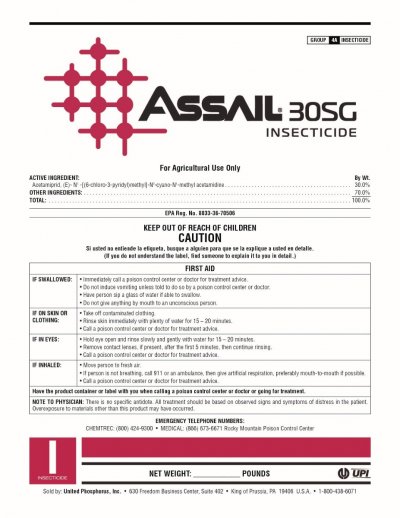 Assail 30SG Insecticide (acetamiprid)