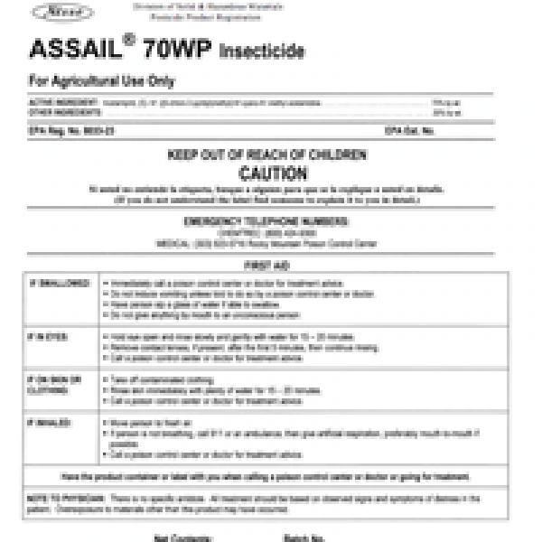 Assail 30SG Insecticide (acetamiprid)